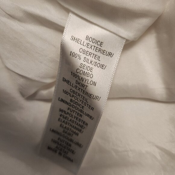 Aidan by Aidan Mattox Pleated Corset Evening Dress Size 6 Black White - Picture 7 of 7